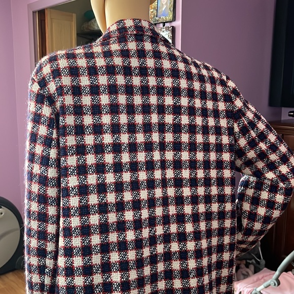 Gucci Red/White/Blue Plaid Oversized Jacket - Picture 5 of 7